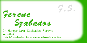 ferenc szabados business card